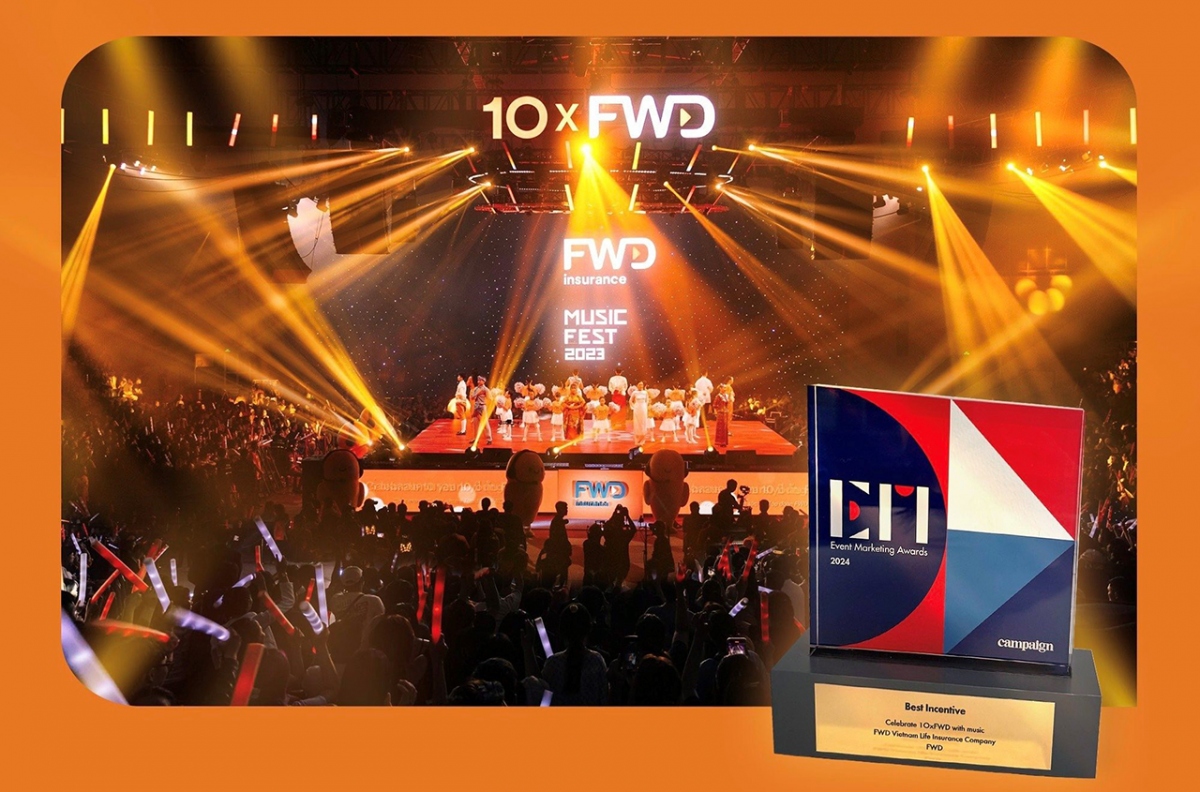 Đầu tư chỉn chu trong từng sự kiện kết nối với khách hàng và công chúng đã giúp FWD được vinh danh trong giải thưởng Event-Marketing Awards Châu Á với hạng mục “Best Incentive”
