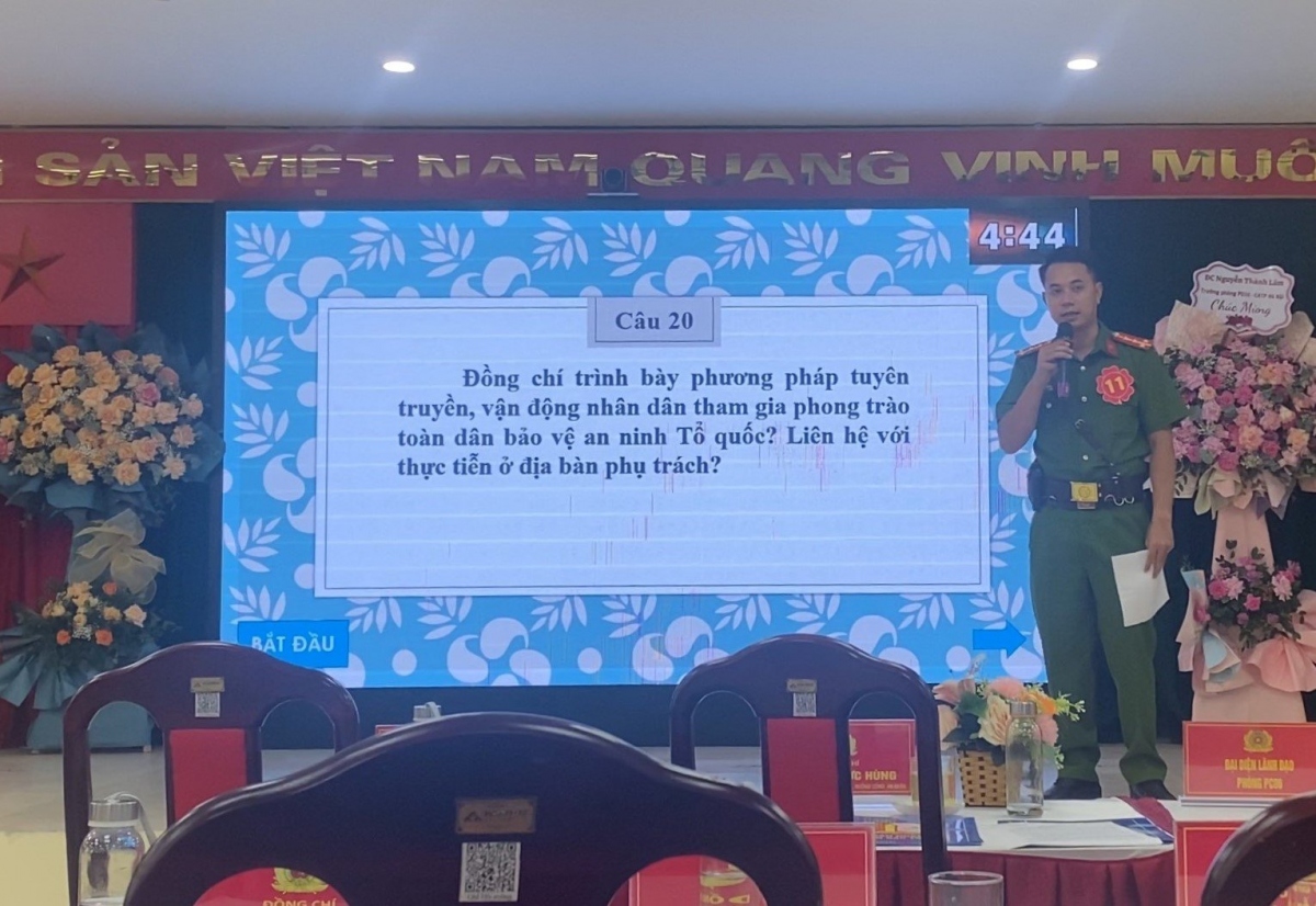 Đại úy Chiểu chủ động tham mưu về các vấn đề an ninh khu vực để bảo vệ bình yên cho nhân dân