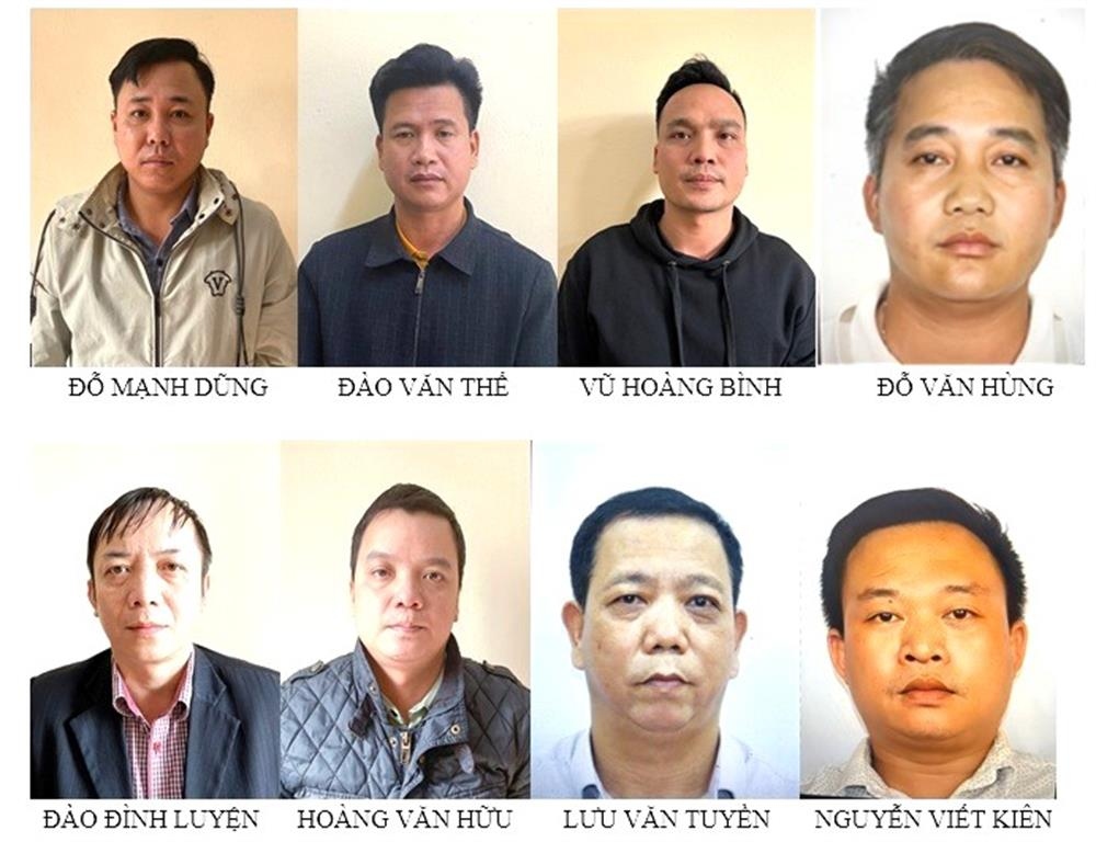 Các đối tượng tại cơ quan công an