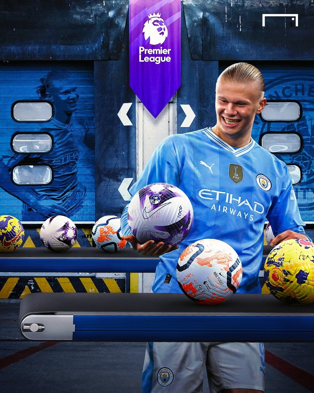 Erling Haaland tiếp tục phong độ thăng hoa khi ghi 2 bàn vào lưới Tottenham để xây chắc vị trí dẫn đầu BXH Vua phá lưới Ngoại hạng Anh 2023/2024 với 27 bàn thắng. (Ảnh: GOAL)