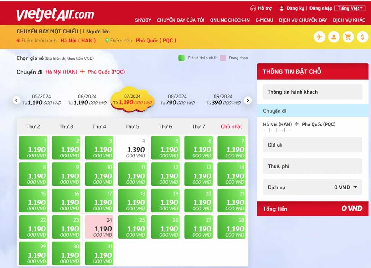 Nhằm đáp ứng nhu cầu du lịch của hành khách trong dịp Hè, Vietjet đang mở bán nhiều vé giá rẻ trên các chặng bay
