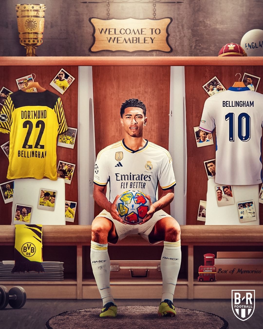 Jude Bellingham sẽ gặp lại “mái nhà xưa” Dortmund trong trận chung kết Cúp C1 đầu tiên trong sự nghiệp. (Ảnh: Bleacher Reports)