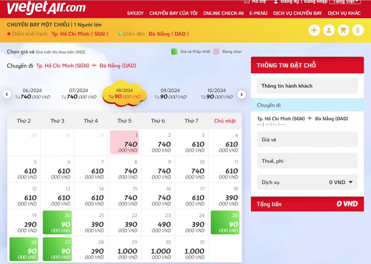 Nhằm đáp ứng nhu cầu du lịch của hành khách trong dịp hè, Vietjet đang mở bán nhiều vé giá rẻ trên các chặng bay