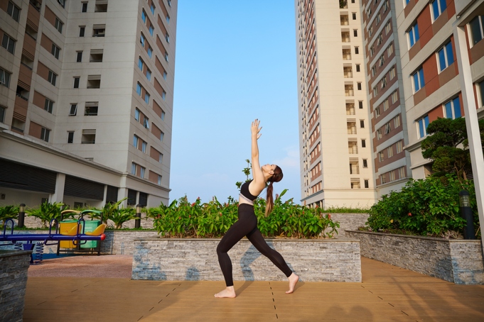Vườn trên cao là nơi cư dân thỏa sức rèn luyện sức khỏe