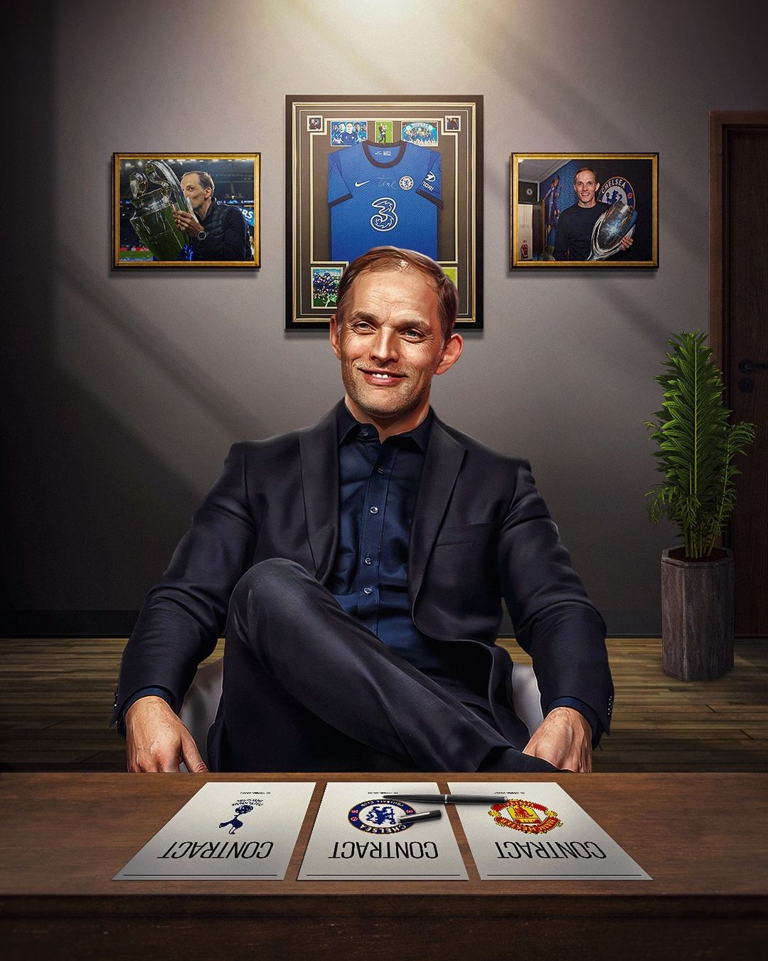 Đội bóng nào ở Ngoại hạng Anh sẽ là điểm đến tiếp theo của HLV Thomas Tuchel trong tương lai? (Ảnh: Sporf)