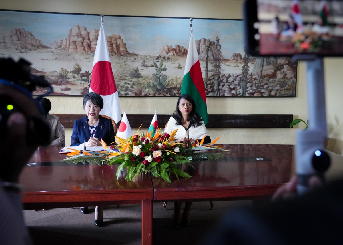 Ngoại trưởng Nhật Bản Yoko Kamikawa thăm Cộng hòa Madagascar. Ảnh: Bộ Ngoại giao Nhật Bản