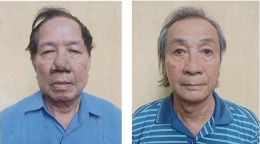 Ông Lê Quang Thung (trái) và Huỳnh Trung Trực