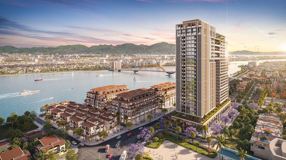 Phối cảnh minh họa Sun Ponte Residence bên sông Hàn. Ảnh Sun Property