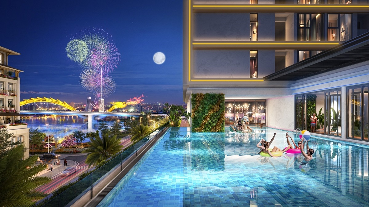 Tiện ích cao cấp tại tổ hợp. Ảnh phối cảnh minh họa Sun Property