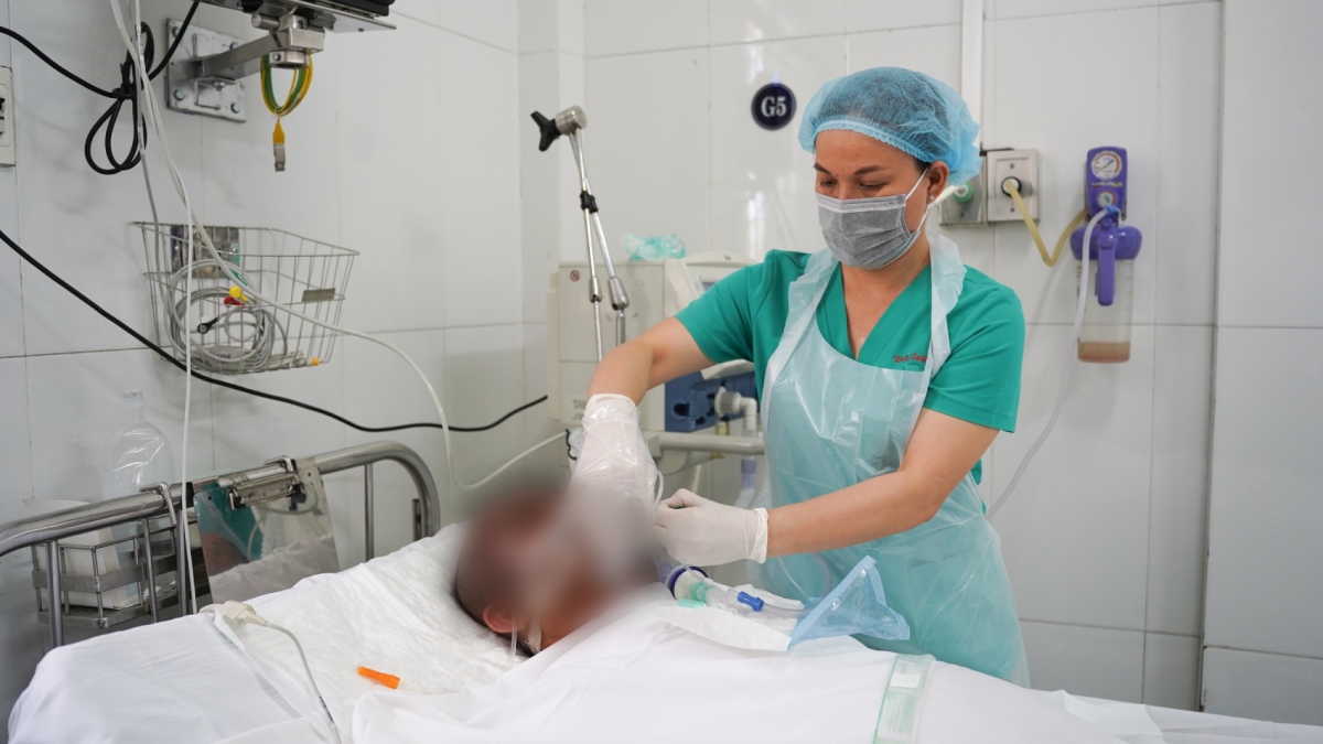 Bệnh nhân nặng nhất đang được điều trị ở khoa Phỏng - Phẫu thuật tạo hình, Bệnh viện Chợ Rẫy (Ảnh: BVCC)