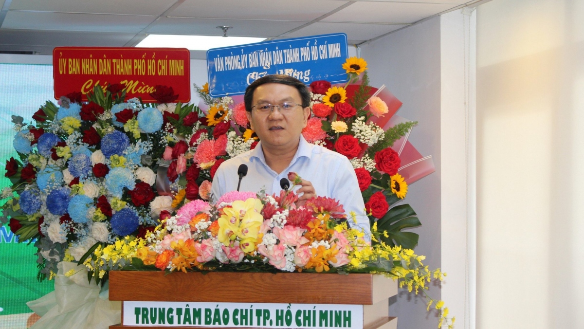 Giám đốc Sở Thông tin - Truyền thông TPHCM Lâm Đình Thắng phát biểu (ảnh Thành Nhân)