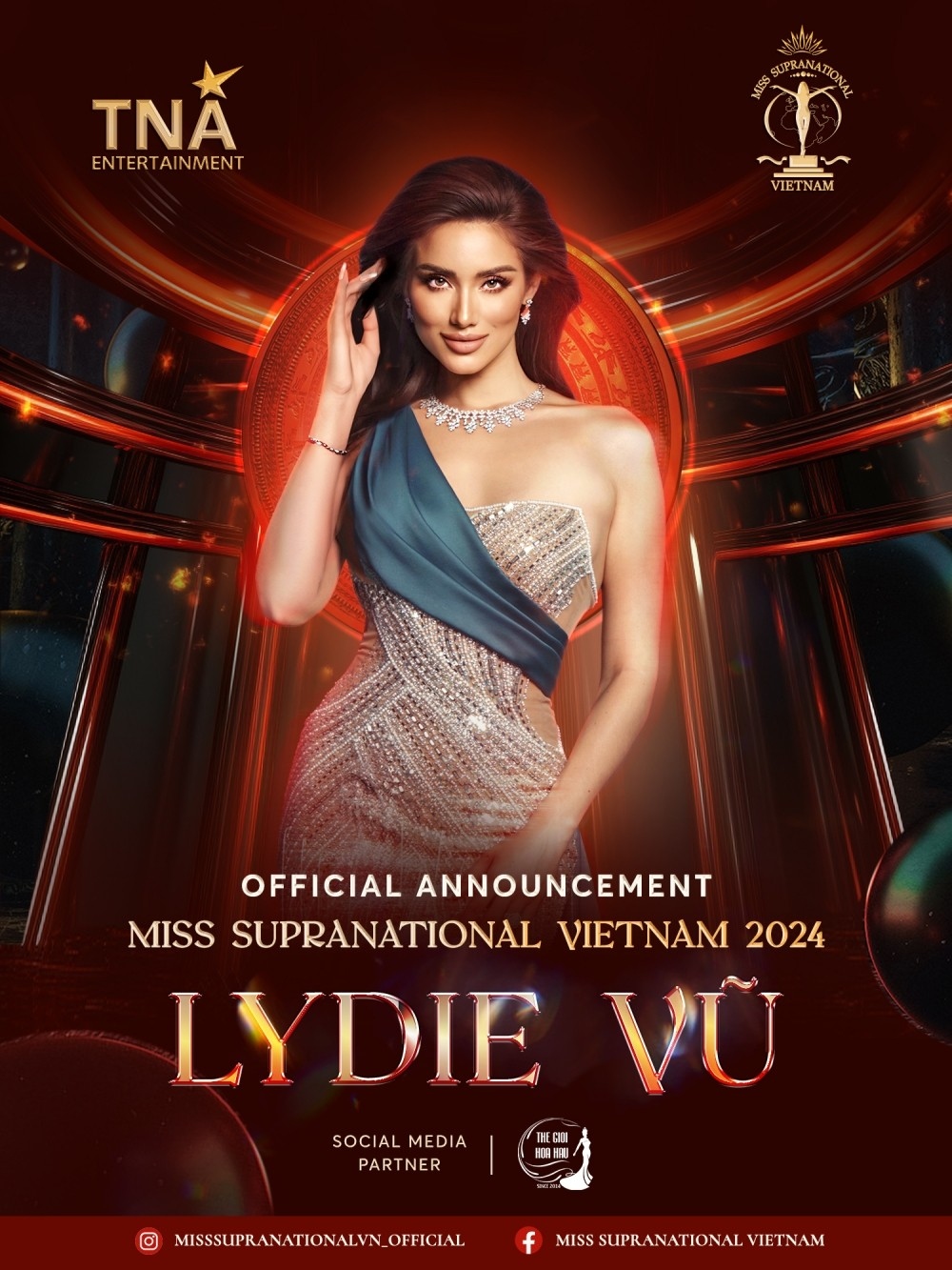 Lydie Vu, who clinched a Top 6 finish at Miss Universe Vietnam 2023, will represent Vietnam at the Miss Supranational pageant set for July 6 in Poland. The French Vietnamese beauty stands at 1.76 metres tall with body measurement of 83-62-93 cm and is expected to leave a positive impression on the international contest.