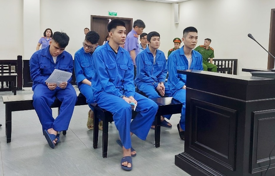 Các bị cáo tại phiên tòa