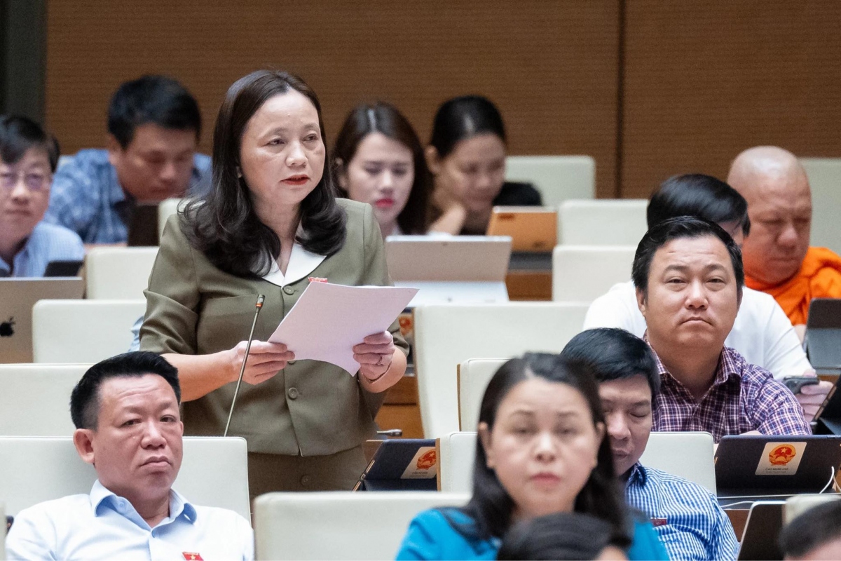 Đại biểu Cầm Thị Mẫn (đoàn Thanh Hóa).