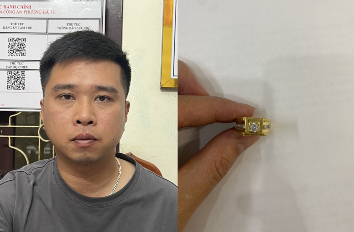 Đối tượng Phạm Quang Chính và tang vật bị thu giữ