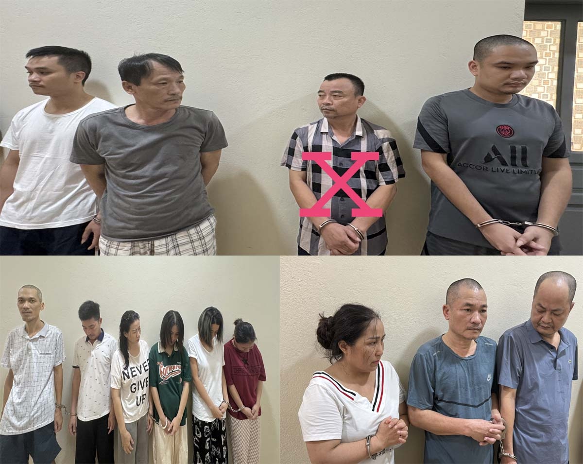 Các đối tượng trong đường dây đánh bạc bị bắt giữ