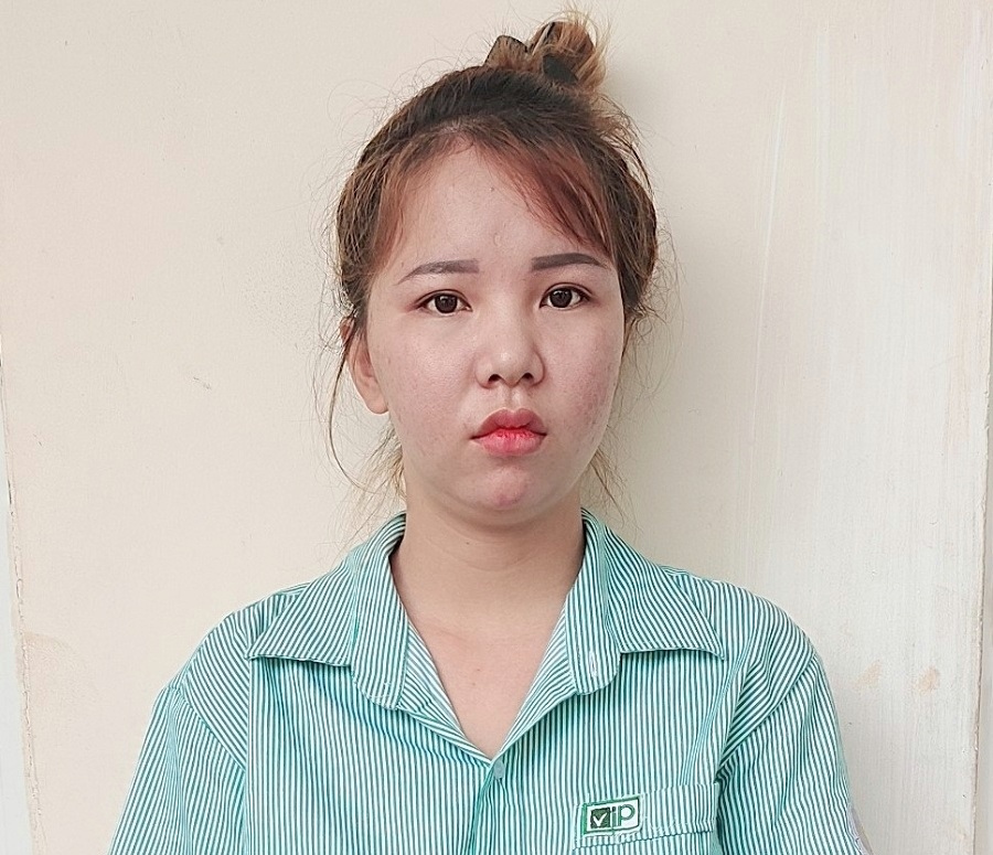 Đối tượng Huỳnh Phương Thủy tại cơ quan Công an (ảnh: Công an Đồng Tháp)