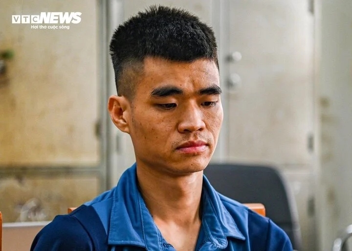 Lường Văn Nam tại cơ quan công an.