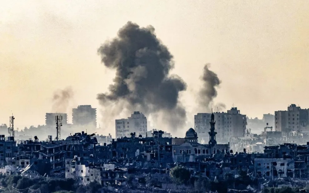 Khói lửa Gaza. Ảnh: AFP.
