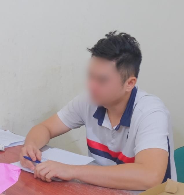 L.V.T tại Cơ quan Công an.