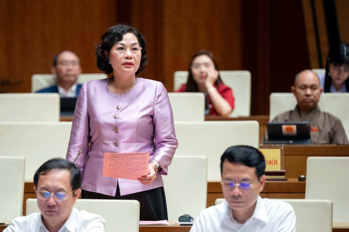 Thống đốc NHNN Việt Nam Nguyễn Thị Hồng làm rõ một số vấn đề ĐBQH quan tâm