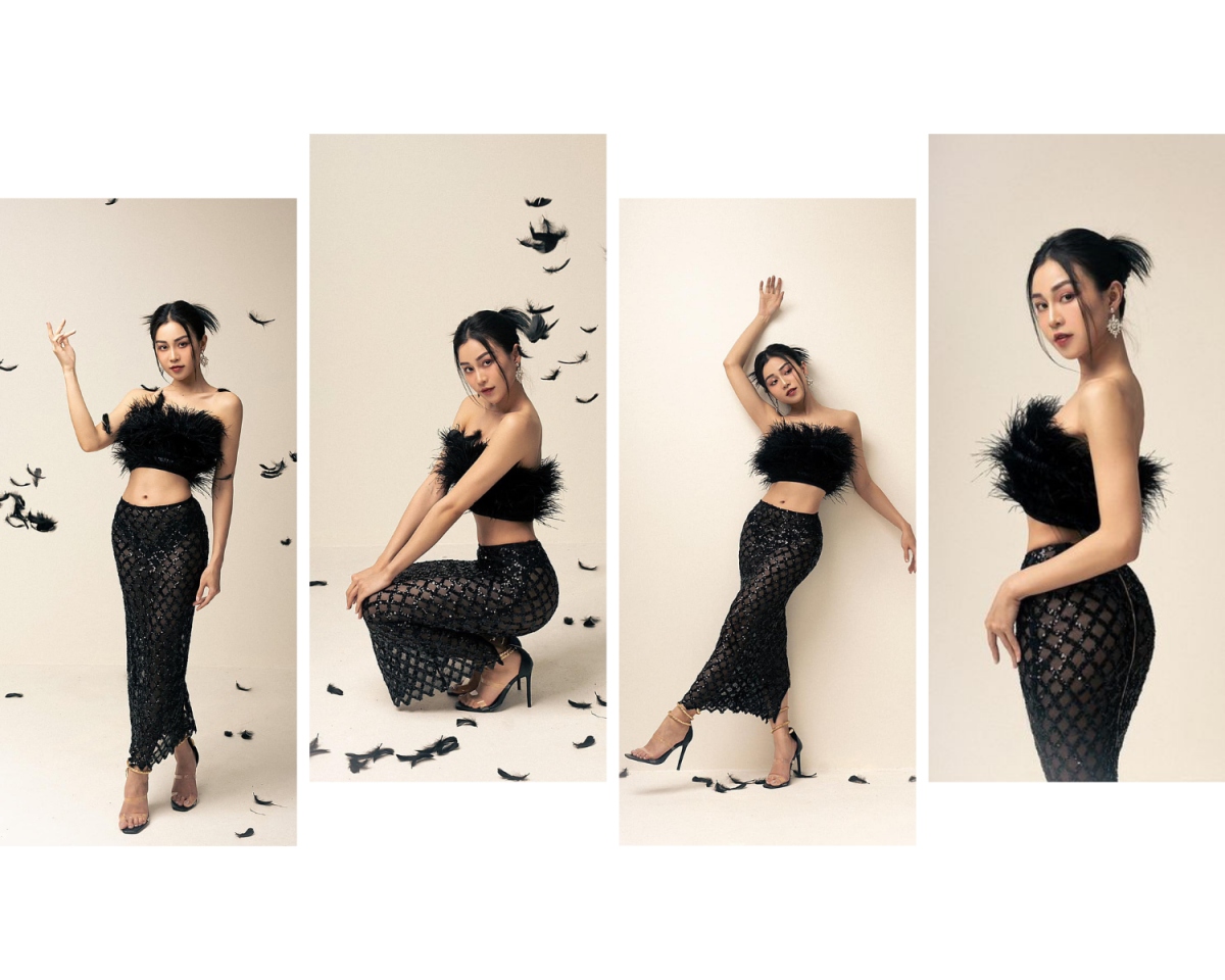 Nữ diễn viên trẻ không ngại khoe eo "con kiến" với người hâm mộ. Những bức ảnh đăng tải trên mạng xã hội của cô đều nhận được lượt thích lớn.