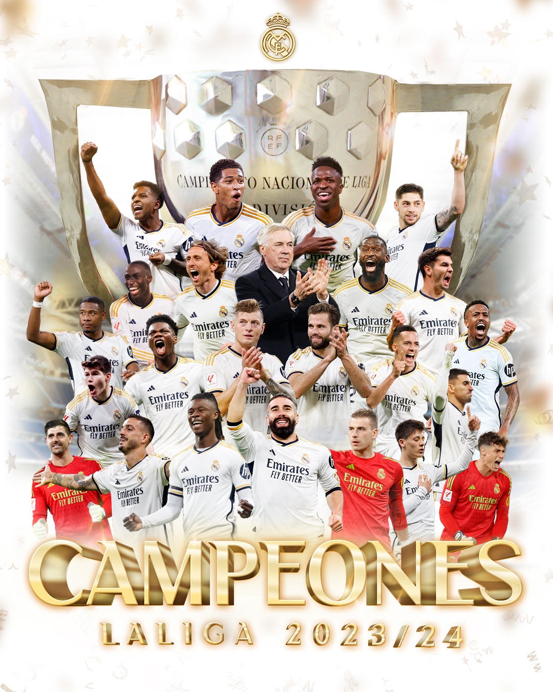 Real Madrid vô địch La Liga 2023/2024 sớm 4 vòng đấu.
