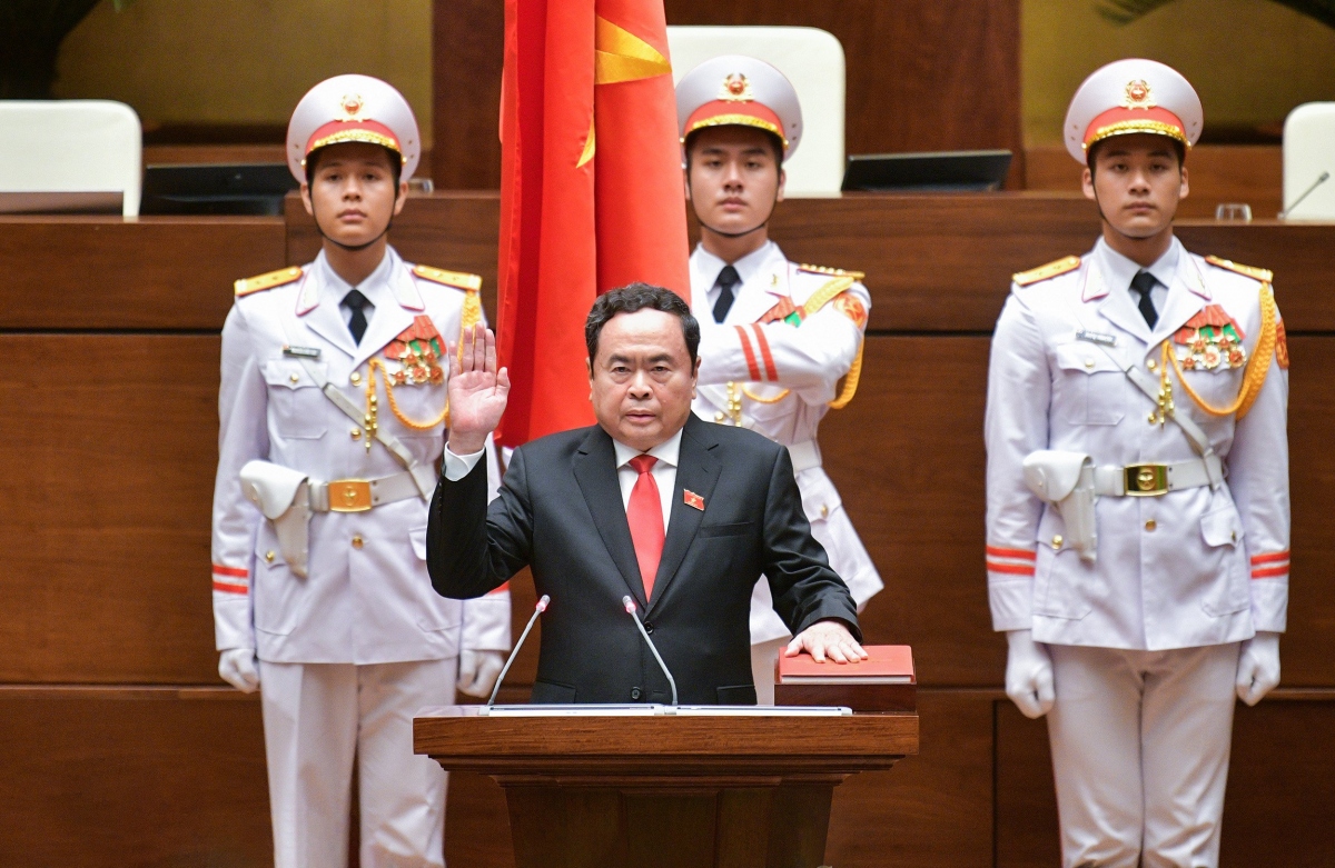 Tân Chủ tịch Quốc hội Trần Thanh Mẫn tuyên thệ nhậm chức.