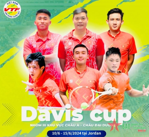 Vietnam tennis team will compete at Davis Cup's World Group III in Jordan (Photo: qdnd.vn)