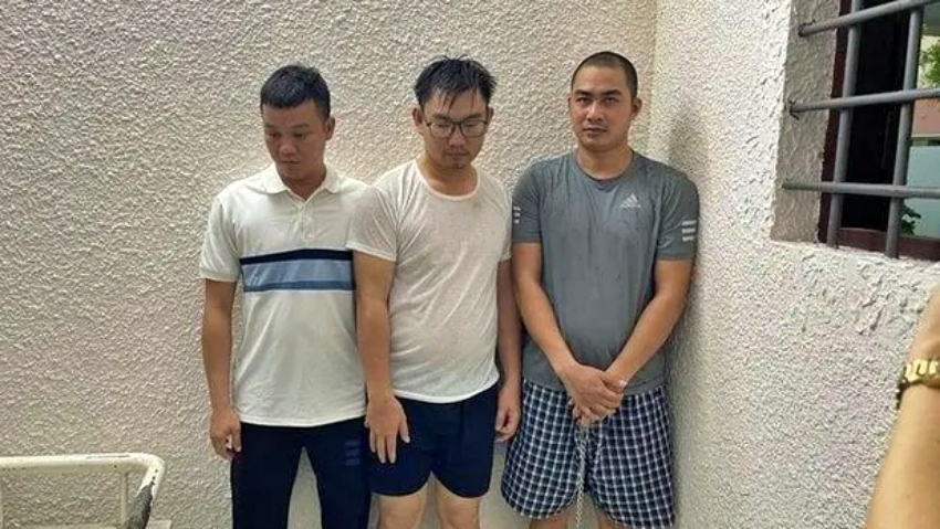 Tô Văn Thanh, Nguyễn Tiện, Huỳnh Hồng Danh (từ trái sang).