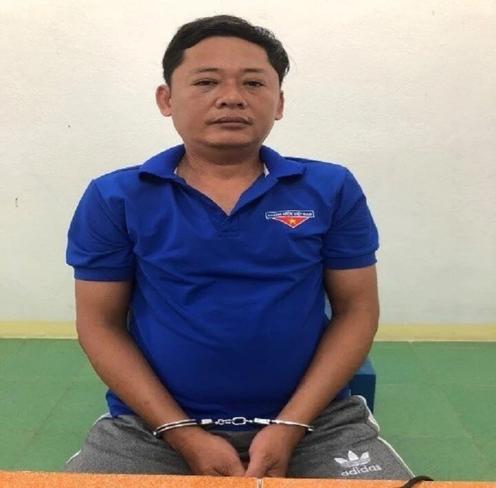 Nguyễn Quang tại cơ quan công an. (Ảnh: CACC)