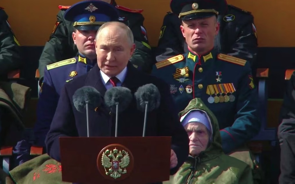 Tổng thống Nga Putin phát biểu tại lễ kỷ niệm ngày Chiến thắng 9/5 năm 2024. Ảnh: Reuters.