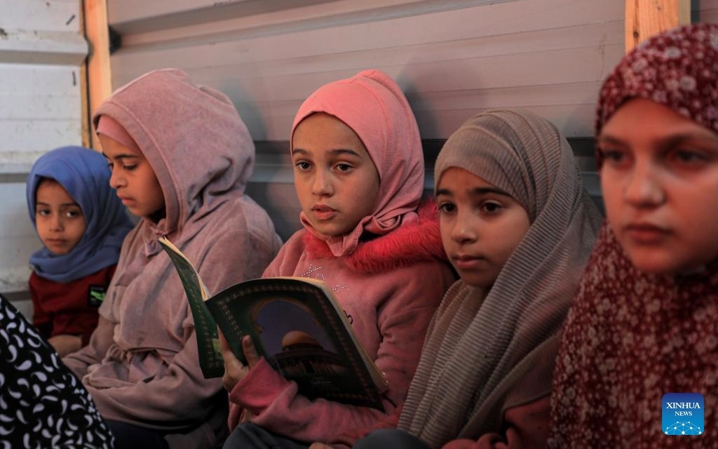 Trẻ em Gaza. Ảnh: Tân Hoa xã.