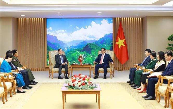 Toàn cảnh buổi tiếp. Ảnh: TTXVNN