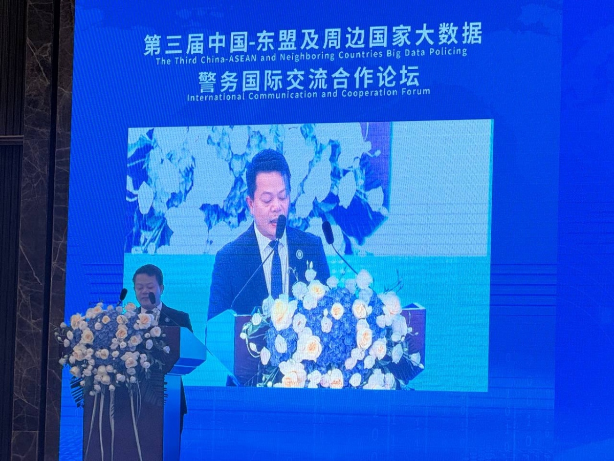 Đại tá Vũ Văn Tấn, Phó Cục trưởng C06 phát biểu 