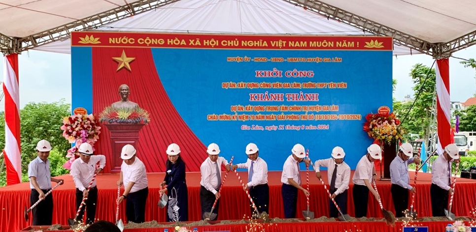 Lễ khởi công xây dựng Công viên Gia Lâm sáng 11/6