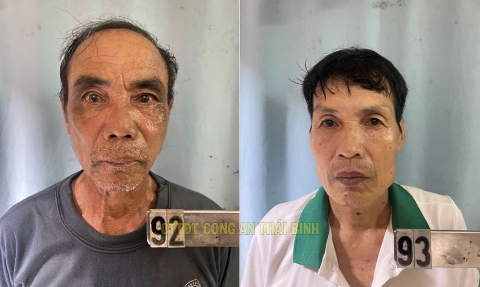 Các đối tượng tại Cơ quan Cảnh sát điều tra Công an huyện