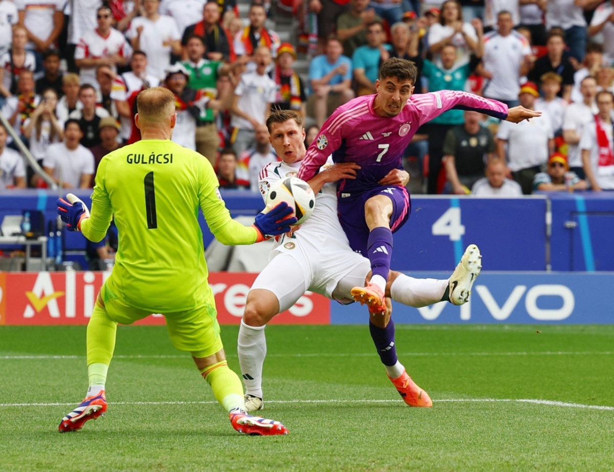 Kai Havertz bỏ lỡ cơ hội mở tỷ số (Ảnh: Reuters)