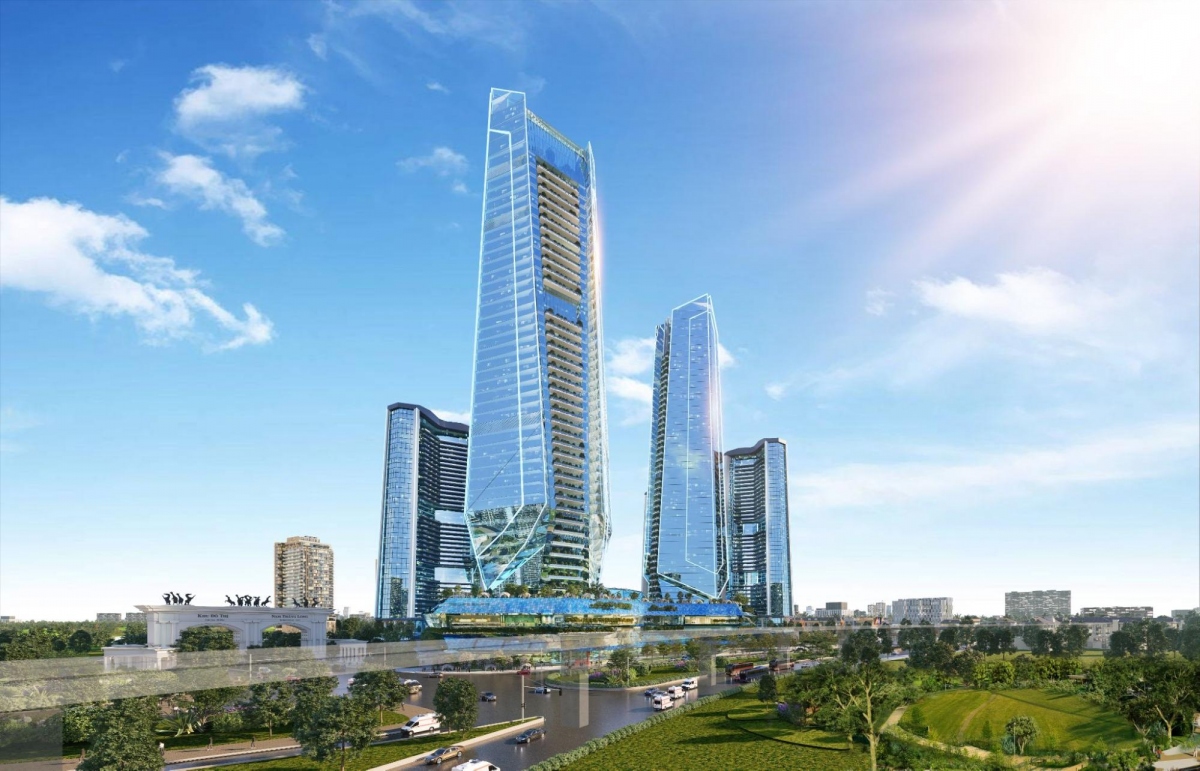 Dự án Sunshine Wonder Tower - Khu phức hợp lớn nhất Hà Nội có quy mô 5ha, bao gồm 5 tòa tháp cao từ 35 đến 47 tầng với điểm nhấn là Trung tâm R&amp;D nghiên cứu công nghệ AI; hệ thống văn phòng làm việc và các trung tâm tổ chức hội nghị quốc tế, hỗ trợ khởi nghiệp sáng tạo công nghệ, Co-Working Spaces; Game Center, khách sạn quốc tế 6 sao; hệ thống căn hộ dịch vụ và chuỗi tiện ích - dịch vụ đa năng đáp ứng mọi nhu cầu về nghiên cứu, làm việc, nghỉ dưỡng, giải trí và mua sắm thông minh.