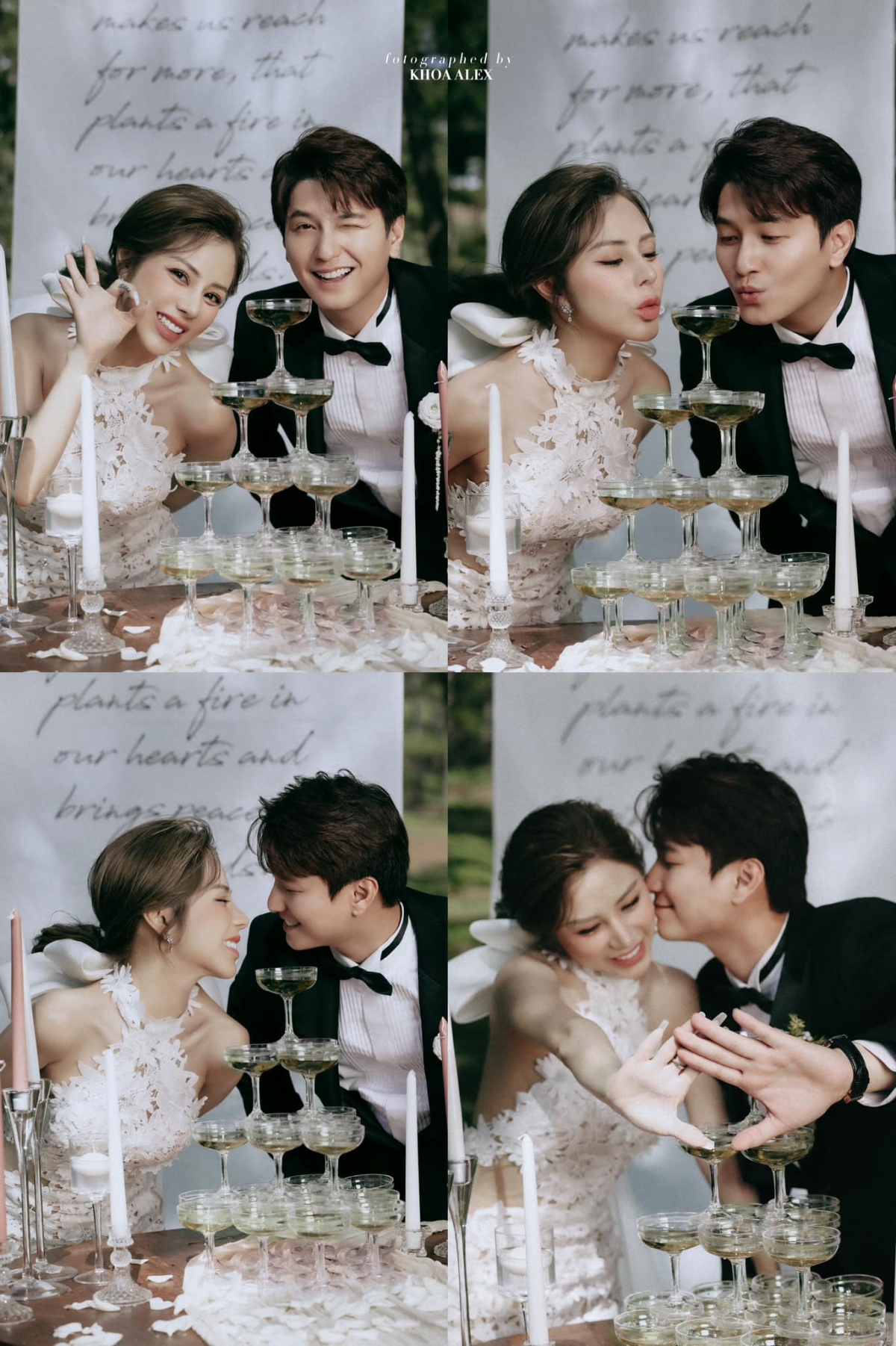 "Đà Lạt những ngày này mưa nắng thất thường, nhưng khi bọn mình cùng nhau ghi lại khoảnh khắc yêu thương thì nắng chan hoà, gió mơn man trên từng lọn tóc và làn da", Bạch Lan Phương chia sẻ trên trang cá nhân.