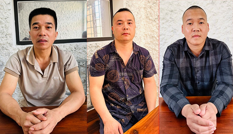 Từ trái qua: Nguyễn Văn Tạo, Trần Mạnh Cường và Hồ Văn Trường.