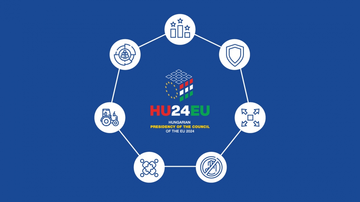 Biểu tượng ưu tiên của Hungary trên cương vị Chủ tịch Hội đồng EU. Ảnh: Europa.