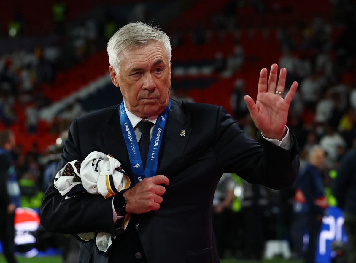 HLV Ancelotti. (Ảnh: Reuters). 