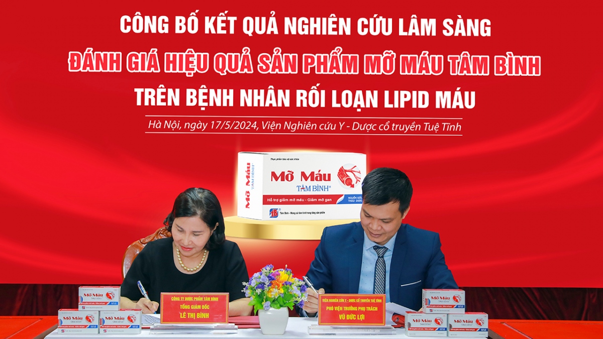 Lễ công bố kết quả nghiên cứu lâm sàng đánh giá hiệu quả sản phẩm Mỡ máu Tâm Bình