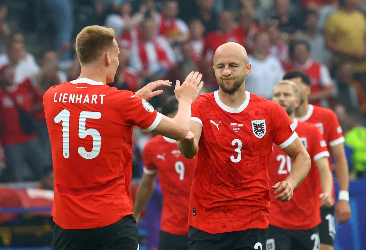 Image hình ảnh hình ảnh Phillipp Mwene - Kết quả EURO 2024: Áo hạ gục Ba Lan nhờ hiệp 2 bùng nổ