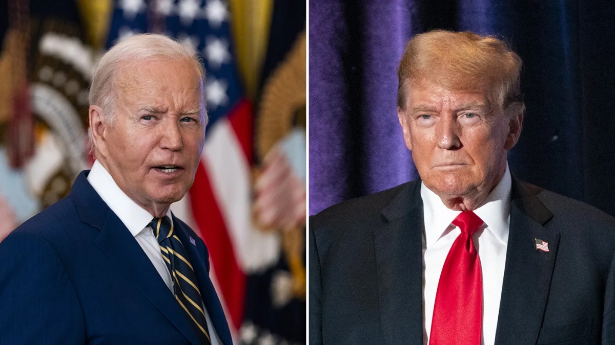 Tổng thống Mỹ Joe Biden (trái) và cựu Tổng thống Donald Trump. Ảnh: The Hill