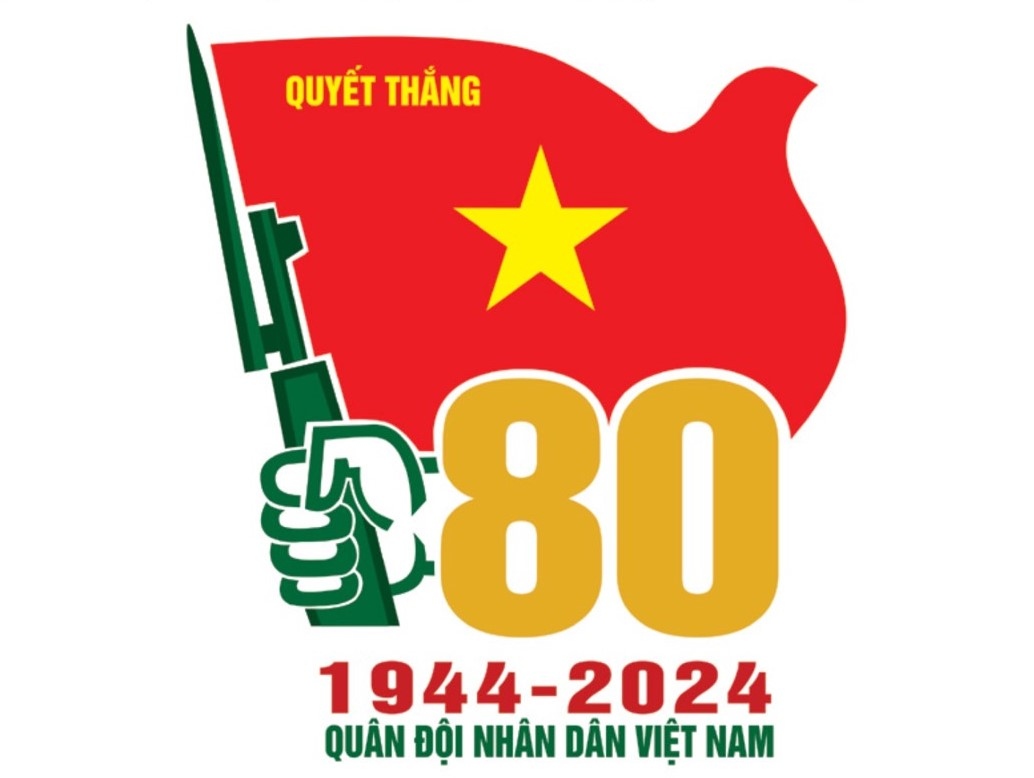Mẫu Biểu trưng nhận diện Kỷ niệm 80 năm ngày thành lập Quân đội nhân dân Việt Nam