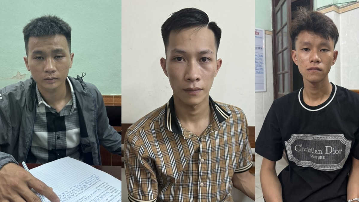 Các đối tượng Đạt, Trọng và Anh (từ trái qua)