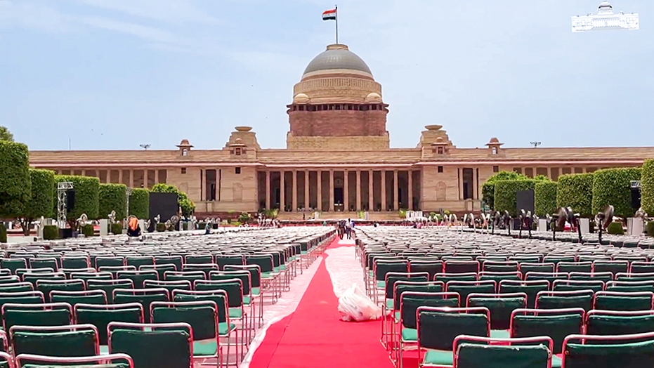 Toàn cảnh khu vực sẽ diễn ra Lễ nhậm chức của Thủ tướng Ấn Độ Narendra Modi cùng các thành viên Nội các mới - Ảnh: ANI