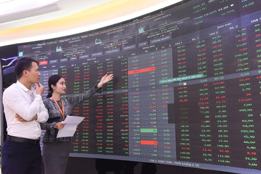 VN-Index có thể sớm thử thách ngưỡng kháng cự tâm lý 1.400 điểm (Ảnh minh họa: KT)